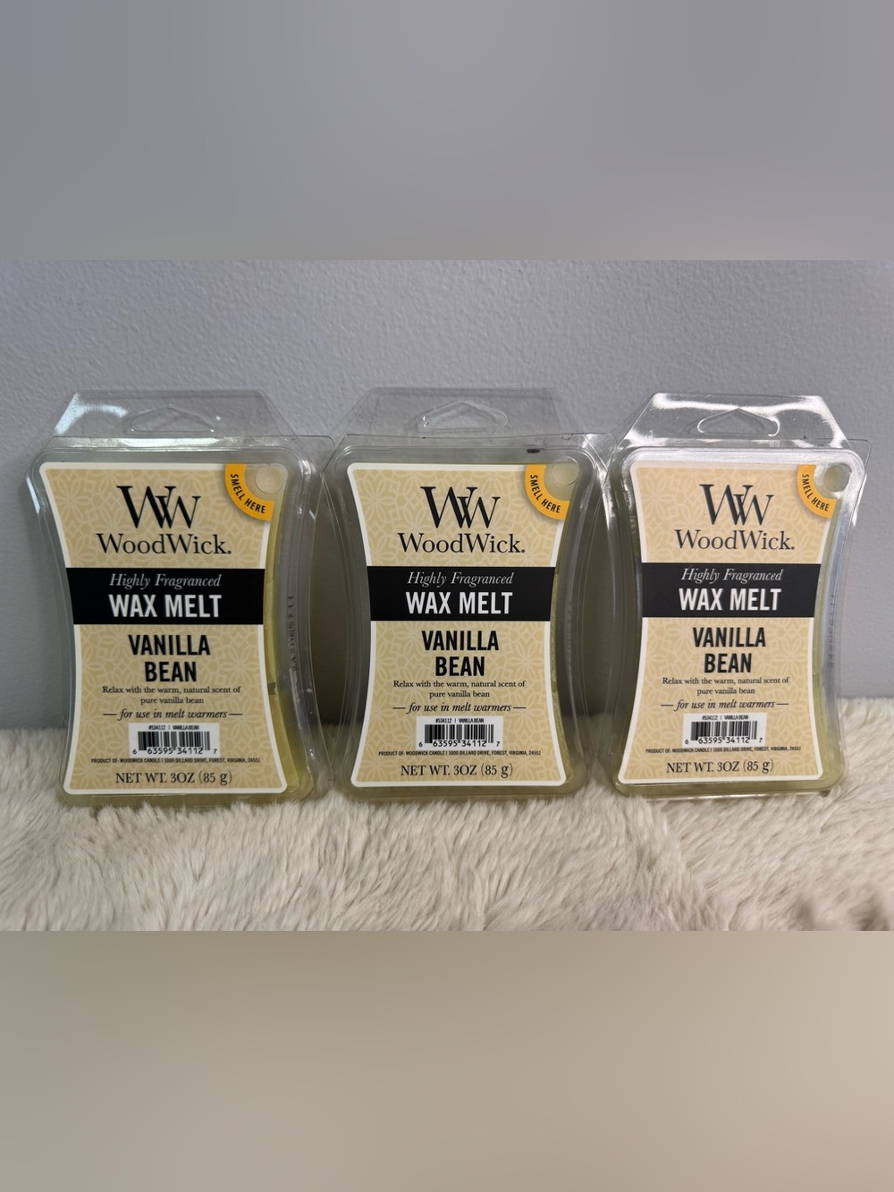 Woodwick Vanilla Bean Wax Melts- 3 packs